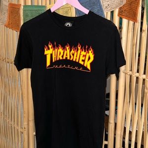 Thrasher Black T Shirt Size Small